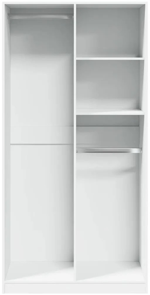 vidaXL Ντουλάπα Λευκή 100x50x200 εκ. από Επεξεργασμένο Ξύλο