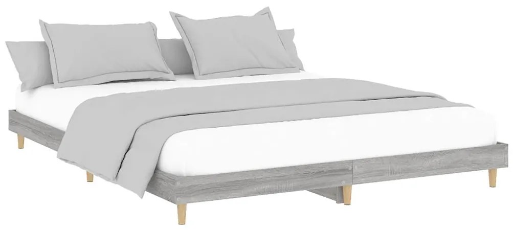 vidaXL Πλαίσιο Κρεβατιού Γκρι Sonoma 120x200 εκ. Επεξεργασμένο Ξύλο