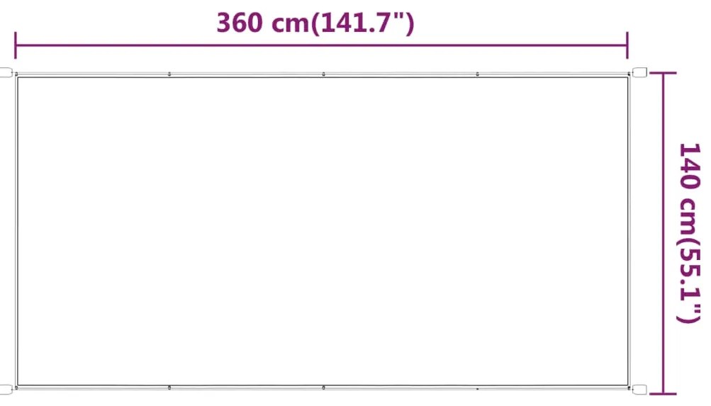 vidaXL Τέντα Κάθετη Ανοιχτό Πράσινο 140 x 360 εκ. από Ύφασμα Oxford
