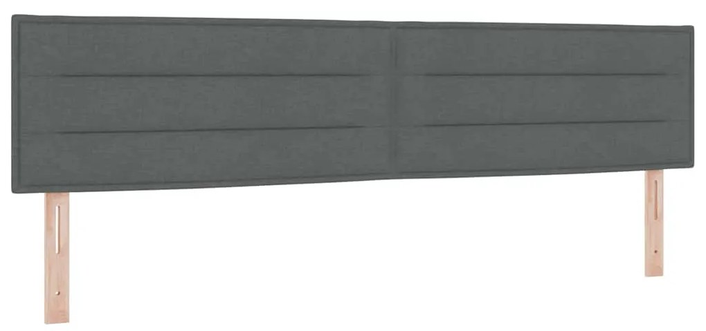 vidaXL Κρεβάτι box spring με στρώμα με στρώμα Σκούρο γκρι 200 x 200 cm