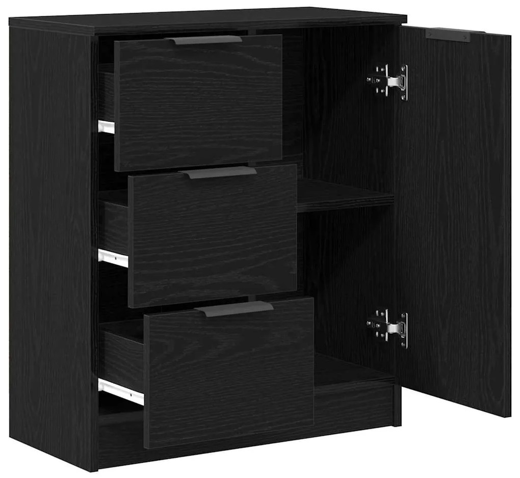 vidaXL Πλαϊνό γραφείο Μαύρο 60 x 30 x 70 εκ. Επεξεργασμένο ξύλο