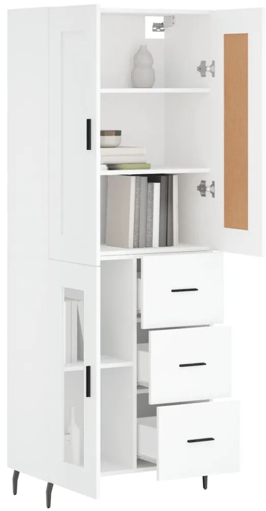vidaXL Ντουλάπι Λευκό 69,5x34x180 εκ. από Επεξεργασμένο Ξύλο