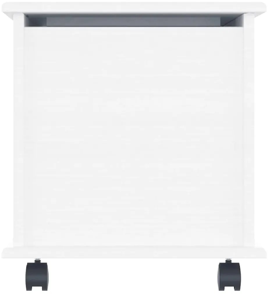vidaXL Μπαούλο με Ρόδες ALTA Λευκό 73x39,5x43 εκ. Μασίφ Ξύλο Πεύκου