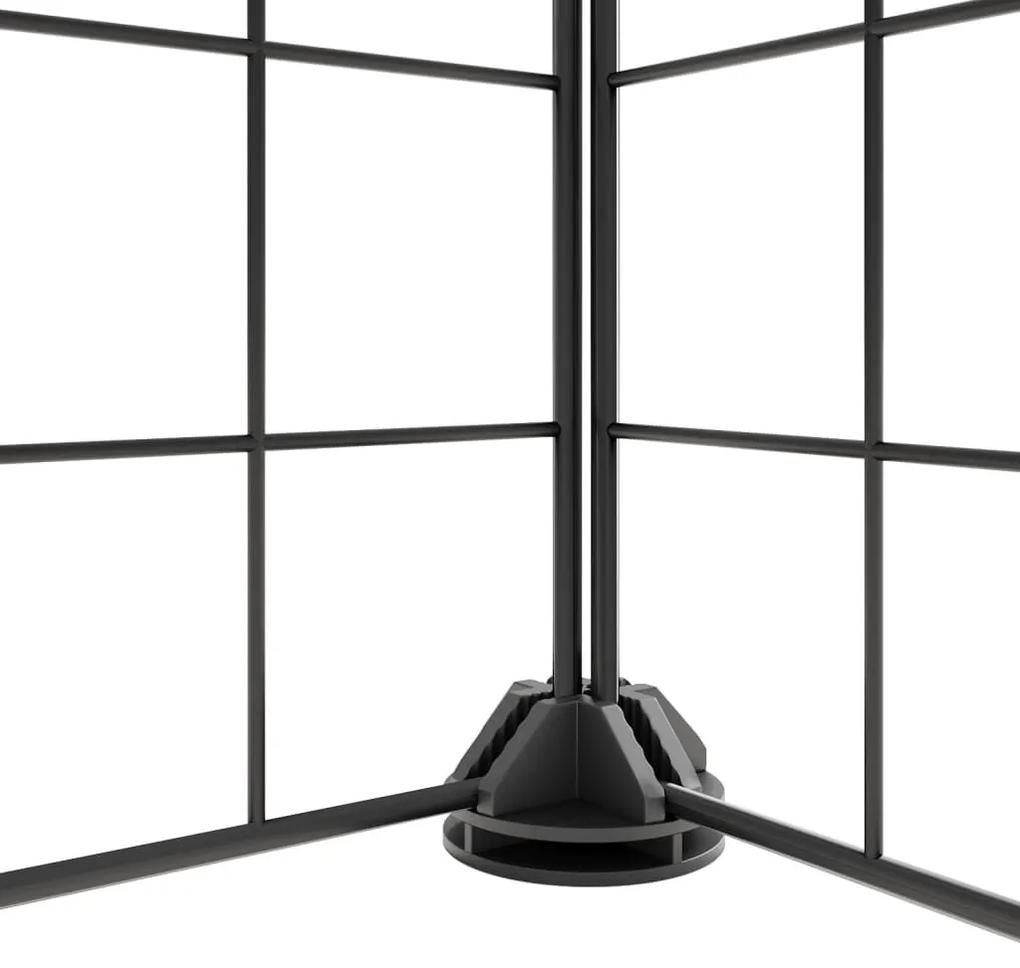 Κλουβί Κατοικίδιων με 60 Πάνελ + Πόρτα Μαύρο 35 x 35εκ Ατσάλινο - Μαύρο