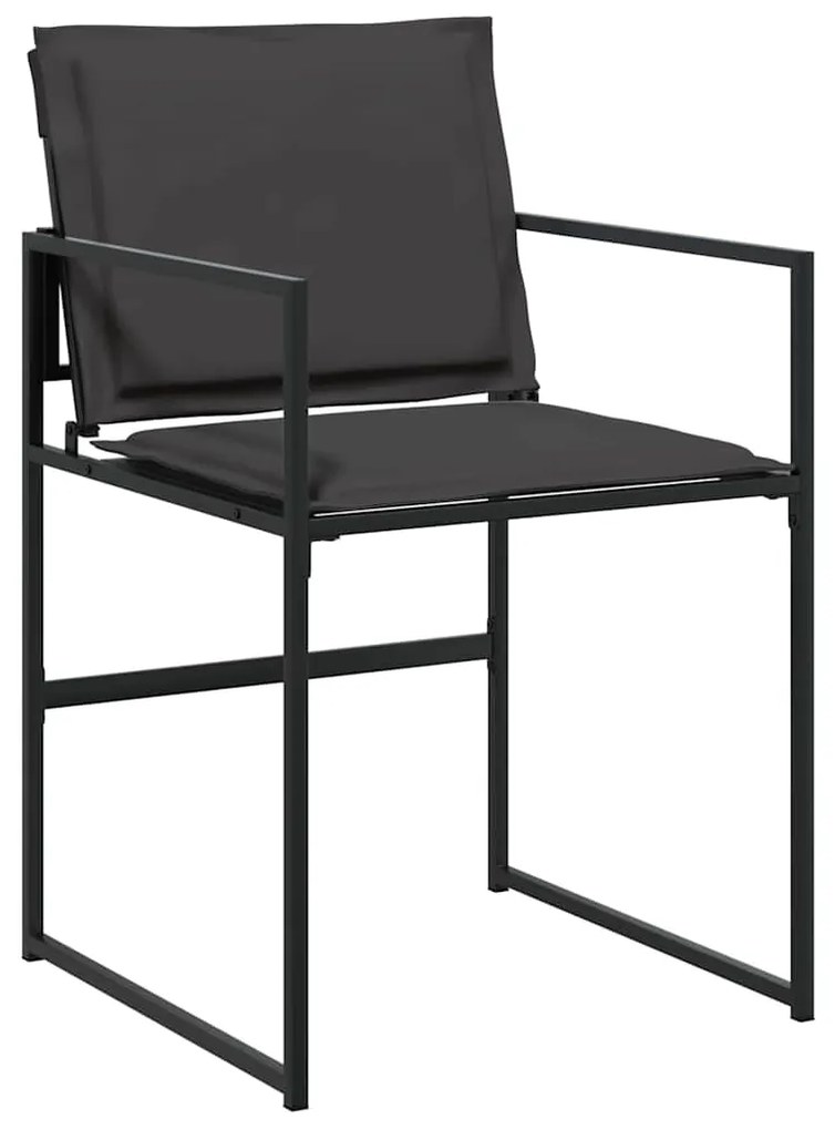 vidaXL Σέτ φαγητού για κήπο 5 pcs Μαύρο Textilene και ατσάλι