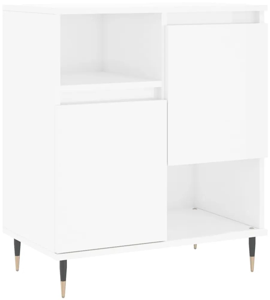 vidaXL Ντουλάπι Γυαλιστερό Λευκό 60x35x70 εκ. από Επεξεργασμένο Ξύλο