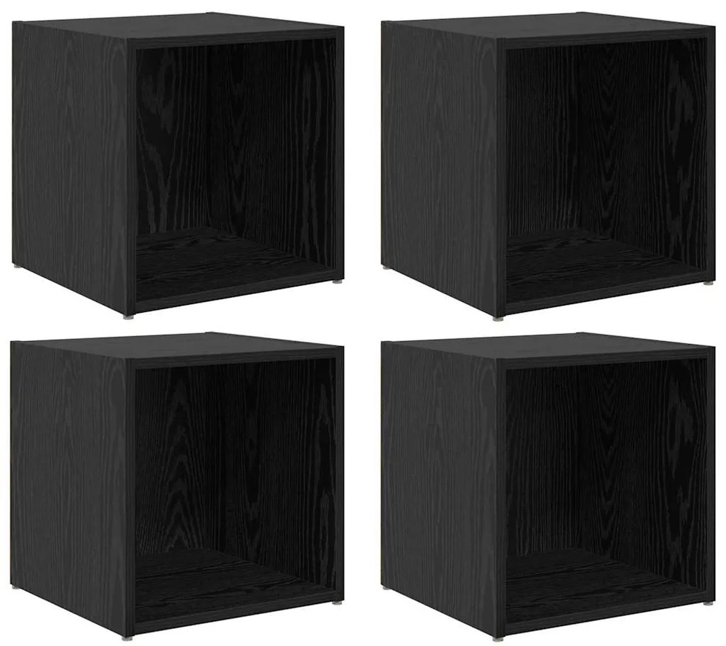 vidaXL Ντουλάπι TV 4 pcs Μαύρο