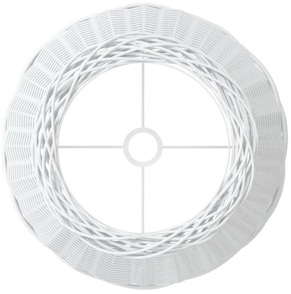 vidaXL Καπέλο Φωτιστικού Λευκό Ø50x30 εκ. από Wicker