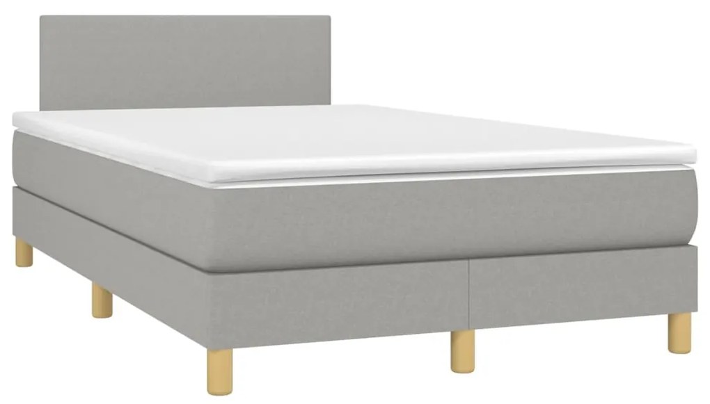 ΚΡΕΒΑΤΙ BOXSPRING ΜΕ ΣΤΡΩΜΑ ΑΝΟΙΧΤΟ ΓΚΡΙ 120X190 ΕΚ. ΥΦΑΣΜΑΤΙΝΟ 3269758