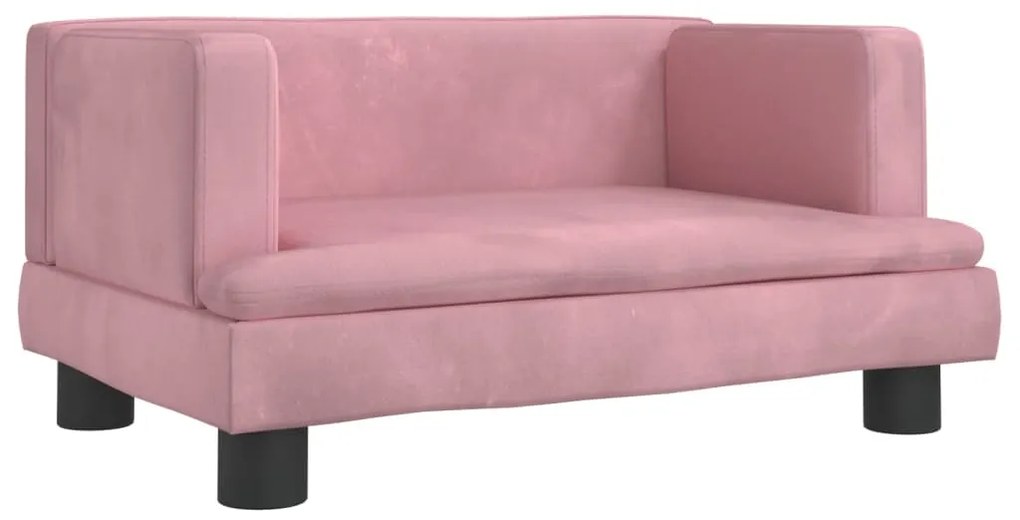 vidaXL Καναπές Παιδικός Ροζ 60 x 40 x 30 εκ. από Βελούδο