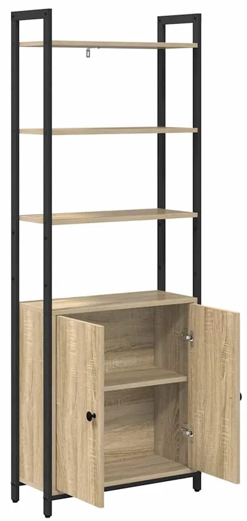 vidaXL Βιβλιοθήκη Δρύς Sonoma 60 x 24 x 161 εκ Επεξεργασμένο ξύλο
