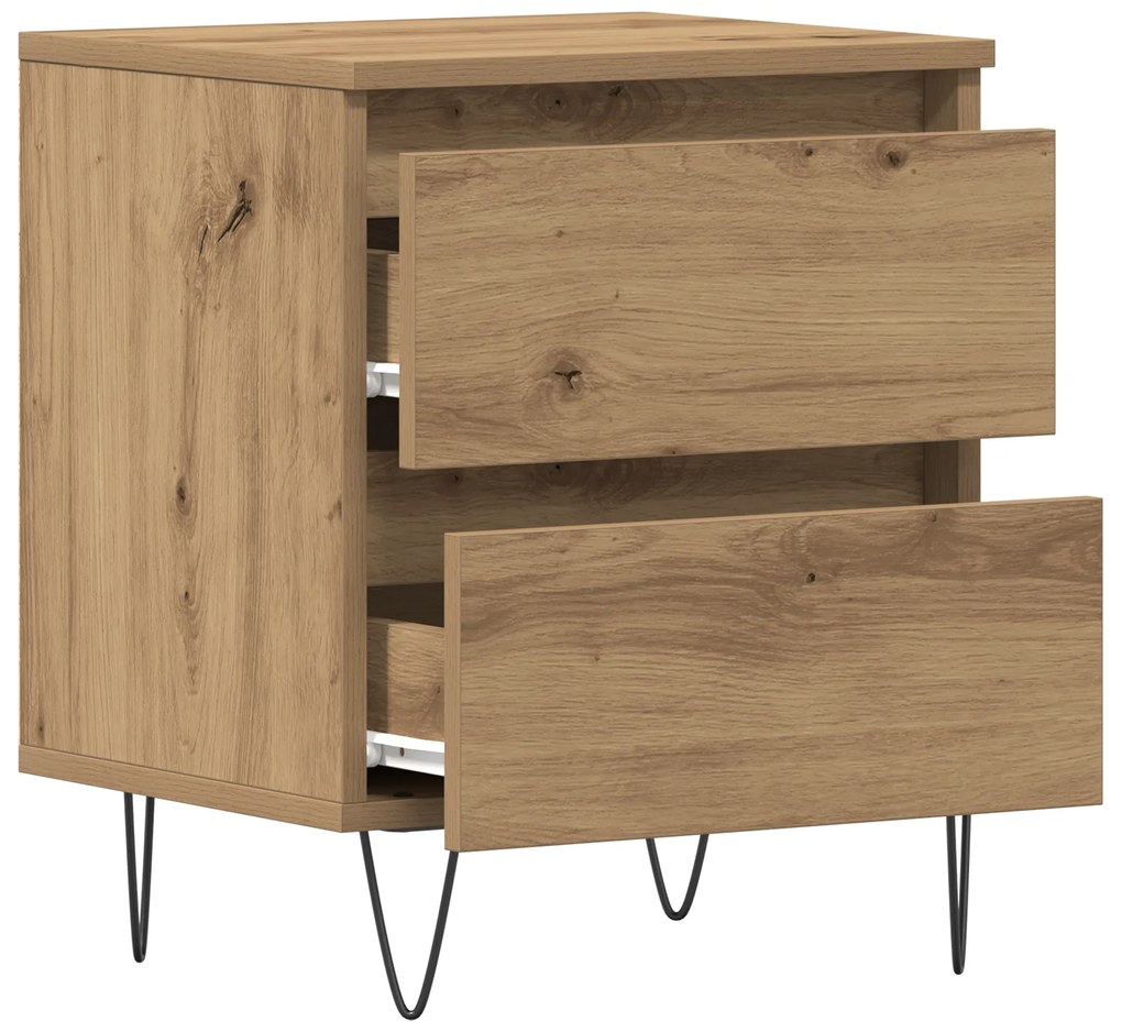vidaXL Κομοδίνο Artisan Oak 40x35x50 εκ. Κατασκευασμένο ξύλο