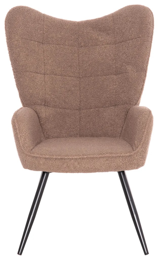 ΠΟΛΥΘΡΟΝΑ ΜΠΕΡΖΕΡΑ CRAWLEY ΜΕ ΥΠΟΠΟΔΙΟ HM8918.26 ΥΦΑΣΜΑ ΜΠΟΥΚΛΕ ΚΑΦΕ 69x73x96Yεκ.