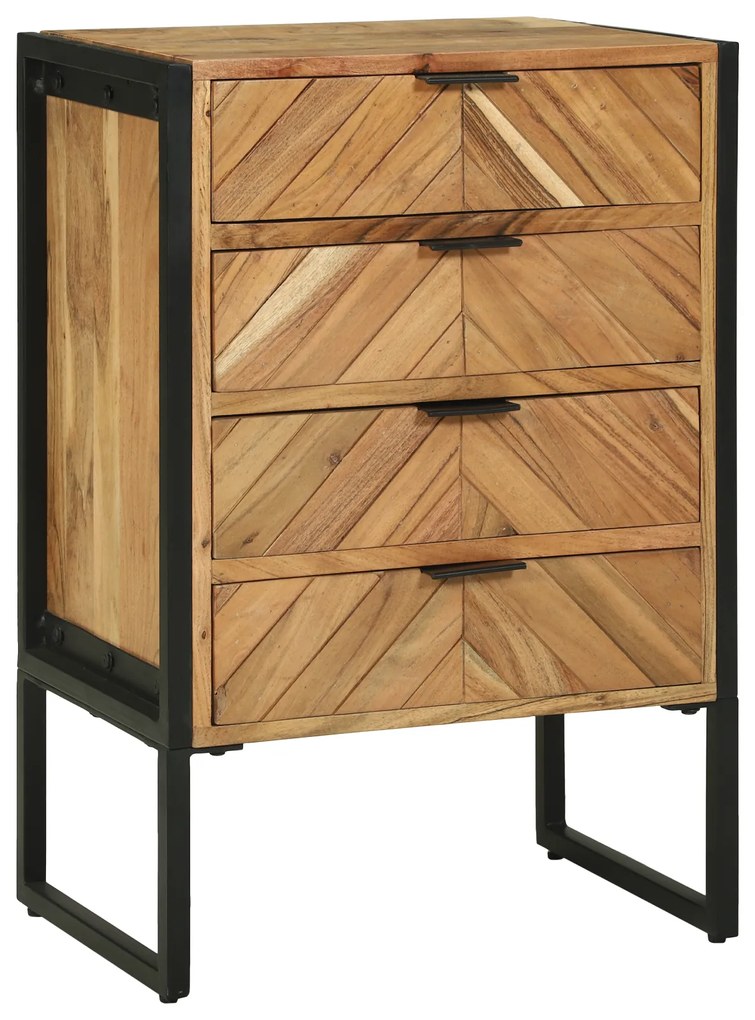 vidaXL Highboard 50x35x75 εκ Μασίφ Ξύλο Ακακίας