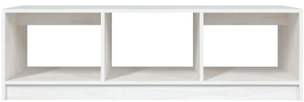 vidaXL Τραπεζάκι Σαλονιού Λευκό 110 x 50 x 34 εκ από Μασίφ Ξύλο Πεύκου
