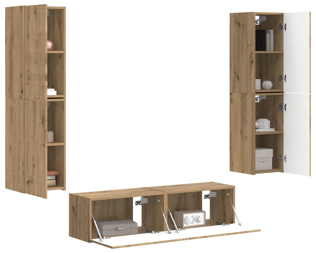 vidaXL 3 pcs Artisan Oak