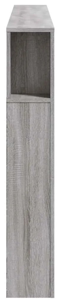 vidaXL Κεφαλάρι Κρεβατιού με LED Γκρι Sonoma 200x18,5x103,5 εκ