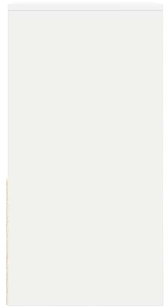 vidaXL Κομοδίνα με συρτάρι 2 τεμάχια Λευκό 35x34x66,5 cm