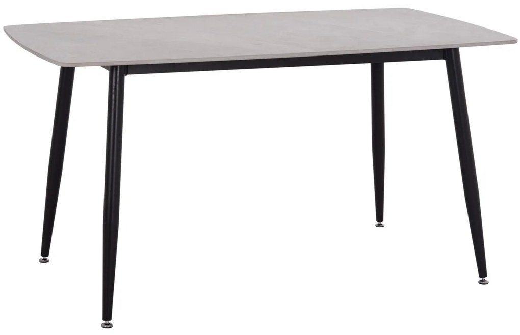 Τραπέζι RAVEN Κεραμικό TOP με Όψη Γκρί Μάρμαρο 140x80x74Υεκ. 140x80x74 εκ.