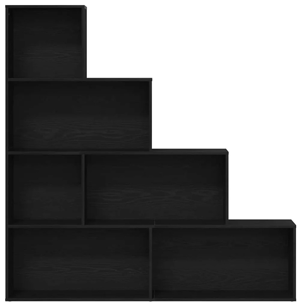 vidaXL Βιβλιοθήκη Μαύρη Οξυά 155 x 24 x 160 εκ Επεξεργασμένο ξύλο