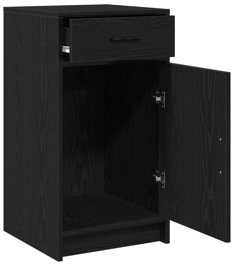 vidaXL Μπουφές Μαύρο Δρυς 40x41x75 εκ Επεξεργασμένο Ξύλο
