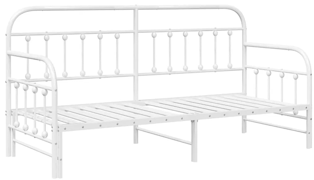vidaXL Σκελετός κρεβατιού ημέρας Λευκό 80 x 200 cm