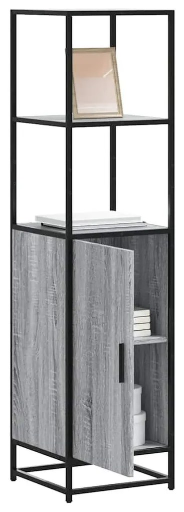 Highboard Grey Sonoma Κατασκευασμένο ξύλο και μέταλλο - Γκρι sonoma