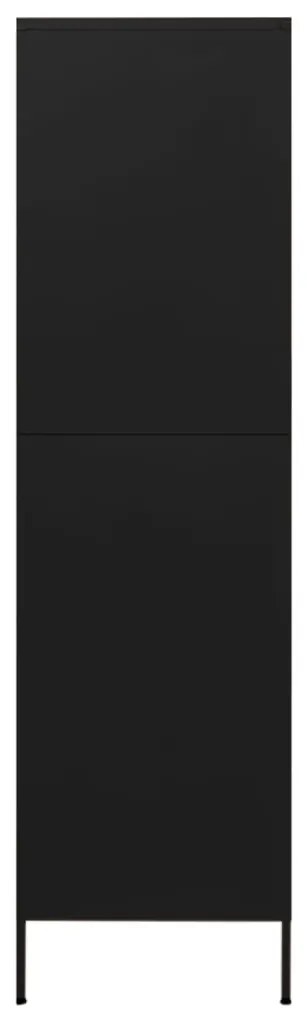 vidaXL Ντουλάπα Μαύρη 90 x 50 x 180 εκ. από Ατσάλι