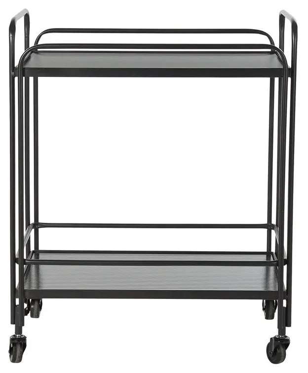 Serveringsvogn DKD Home Decor Μαύρο Μέταλλο Κρυστάλλινο 60,5 x 40,5 x 75,5 cm