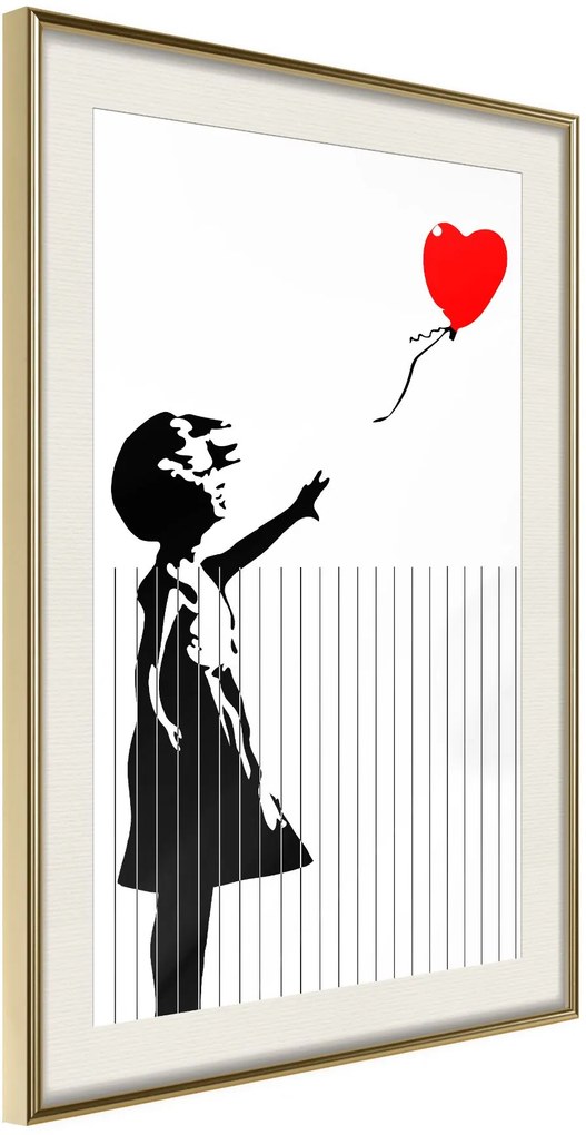 Αφίσα - Banksy: Love is in the Bin - 40x60 - Χρυσό - Με πασπαρτού