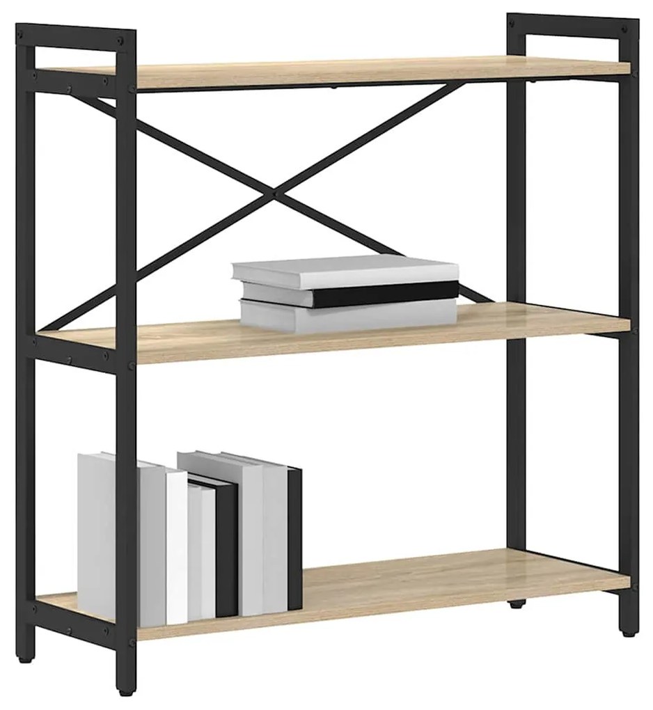 vidaXL Βιβλιοθήκη Sonoma Δρυς 80 x 30 x 83 εκ Επεξεργασμένο ξύλο