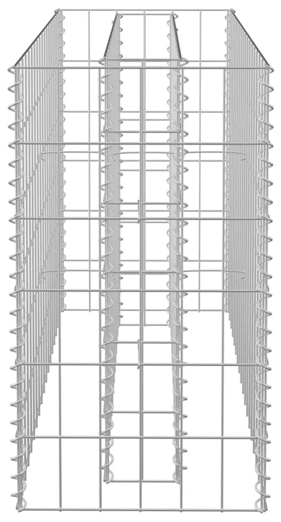 vidaXL Συρματοκιβώτιο-Γλάστρα Υπερυψωμένη 90x30x60 εκ. Γαλβ. Χάλυβας