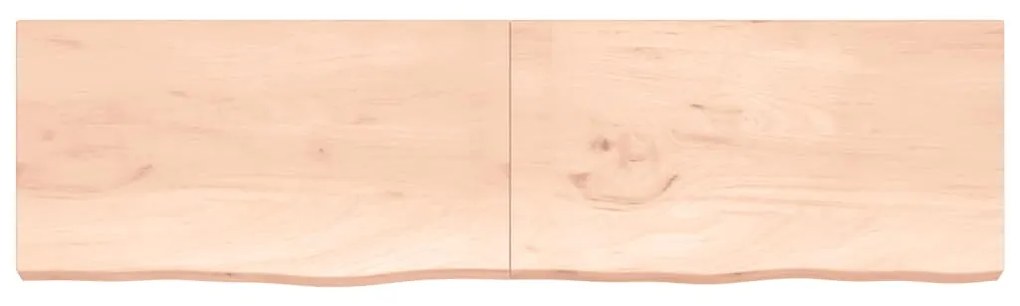 vidaXL Ράφι Τοίχου 220x60x(2-6) εκ. από Ακατέργαστο Μασίφ Ξύλο Δρυός