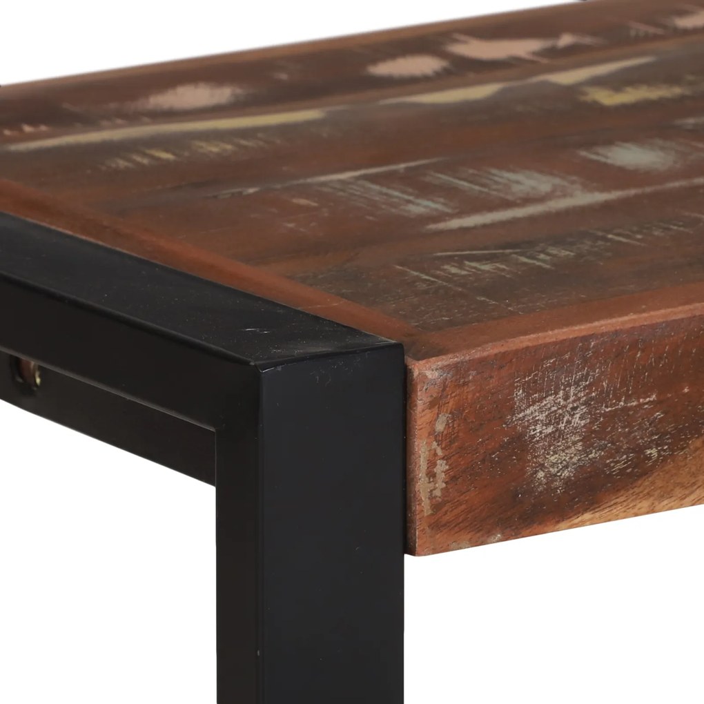 vidaXL Παγκάκι Πολύχρωμο 100x35x45 εκ Μασίφ Ξύλο Ανακυκλωμένο