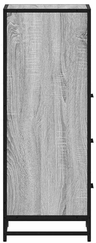 vidaXL Ντουλάπι μπάνιου Γκρι Sonoma 35x37,5x100 cm