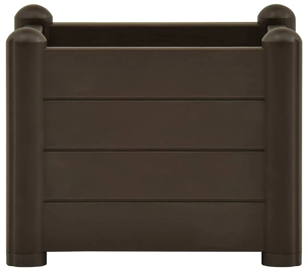 vidaXL Ζαρντινιέρα Υπερυψωμένη Μόκα 43 x 43 x 35 εκ. Πολυπροπυλένιο