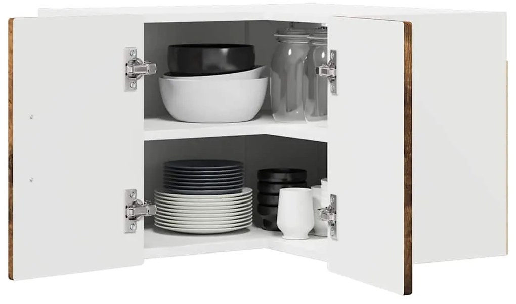 vidaXL Κρεμαστό ντουλάπι κουζίνας Καπνιστό Δρύς 57 x 57 x 40 εκ.