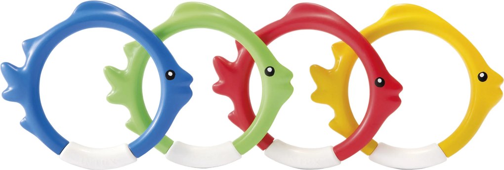 Intex Παιχνίδι Πισίνας Underwater Fish Rings Σετ 4τμχ (55507)