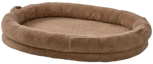 VEVOR Human Dog Bed 72x48x10in Large Human Size Dog Bed Washable Faux Rabbit Fur