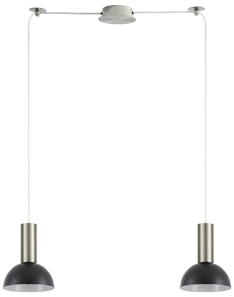 Φωτιστικό Οροφής  SE21-NM-4-NM2-MS3 ADEPT TUBE Nickel Matt Pendant Black Metal Shade+ - 77-8466 - 51W - 100W - 77-8466