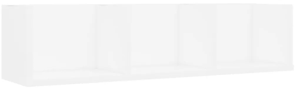 vidaXL Ράφι Τοίχου για CD Λευκό 75 x 18 x 18 εκ. Επεξ. Ξύλο