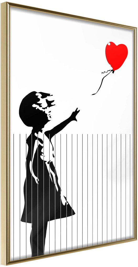 Αφίσα - Banksy: Love is in the Bin - 20x30 - Χρυσό - Χωρίς πασπαρτού