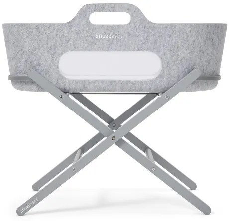 Καλαθούνα SNUZ SNUZBASKIT LIGHT GREY &amp; ΞΥΛΙΝΗ ΒΑΣΗ DOVE