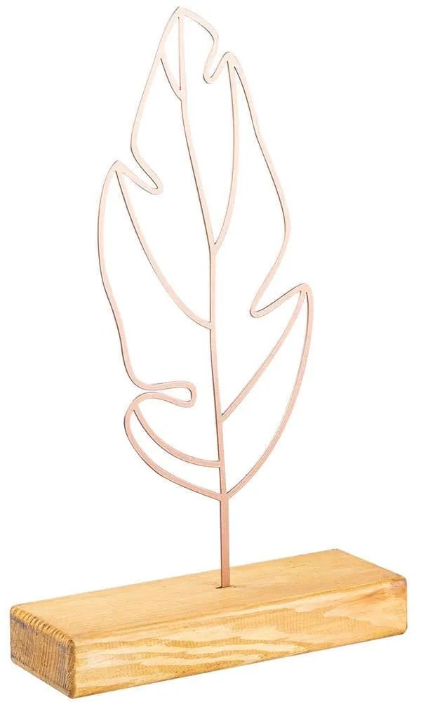 Διακοσμητικό Επιτραπέζιο 565TNL1134 20x4x40cm Copper Aberto Design Metal,Wood