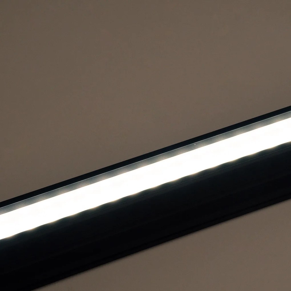 GloboStar MARKET 61022-P Γραμμικό Κρεμαστό Φωτιστικό Linear LED 18W 2170lm 60° AC 220-240V Μ120 x Π2 x Υ4cm Θερμό Λευκό 2700K - Μαύρο - 3 Years Warranty - 61022-1