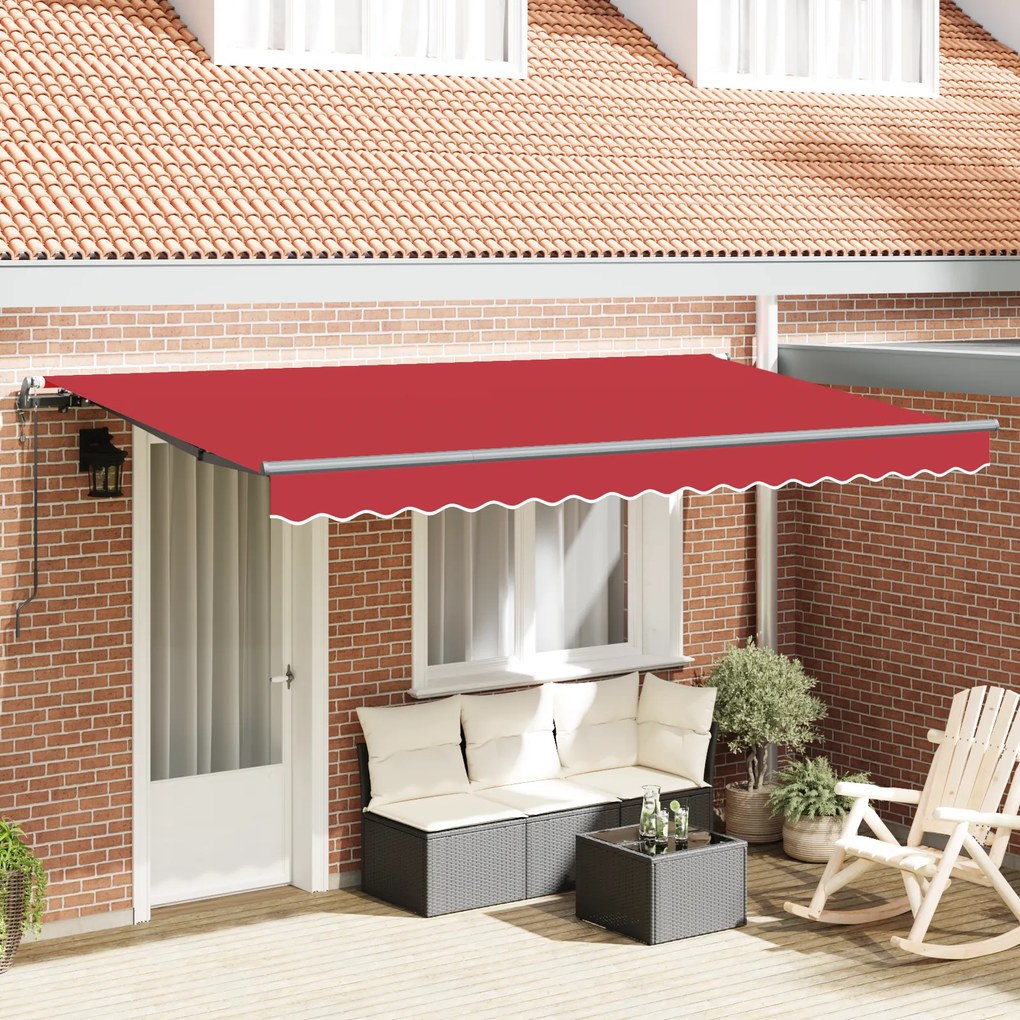 vidaXL Σκηνίτσα Αναδιπλούμενη Κόκκινο 400 x 200 cm