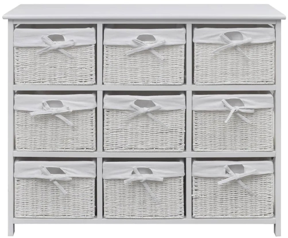 vidaXL Συρταριέρα Λευκή