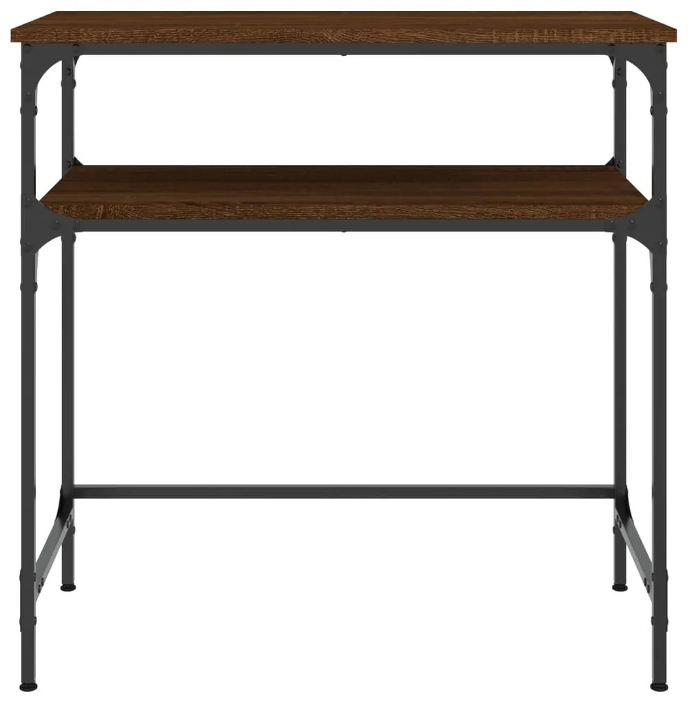 vidaXL Τραπέζι Κονσόλα Καφέ Δρυς 75x35,5x75 εκ. Επεξεργασμένο Ξύλο