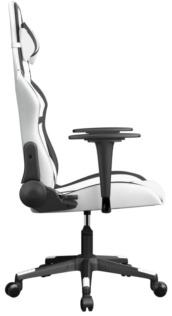 vidaXL Καρέκλα Gaming Λευκό/Μαύρο από Συνθετικό Δέρμα