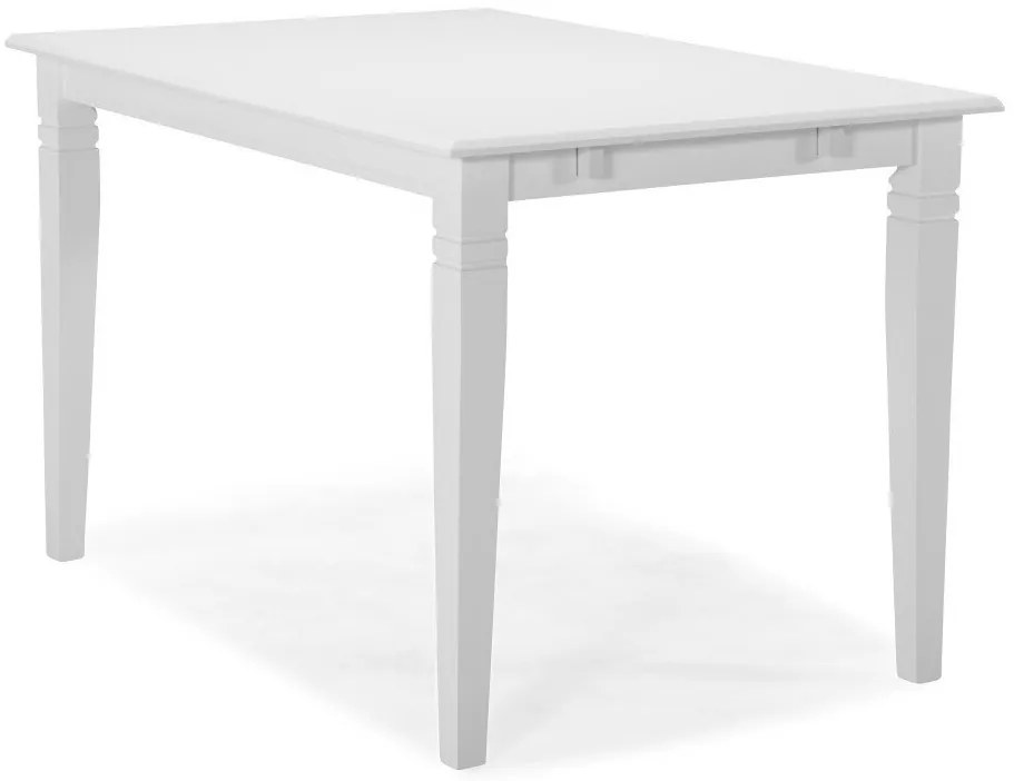 Τραπέζι Bloomington 125, Άσπρο, 74x80x120cm, Ξύλο